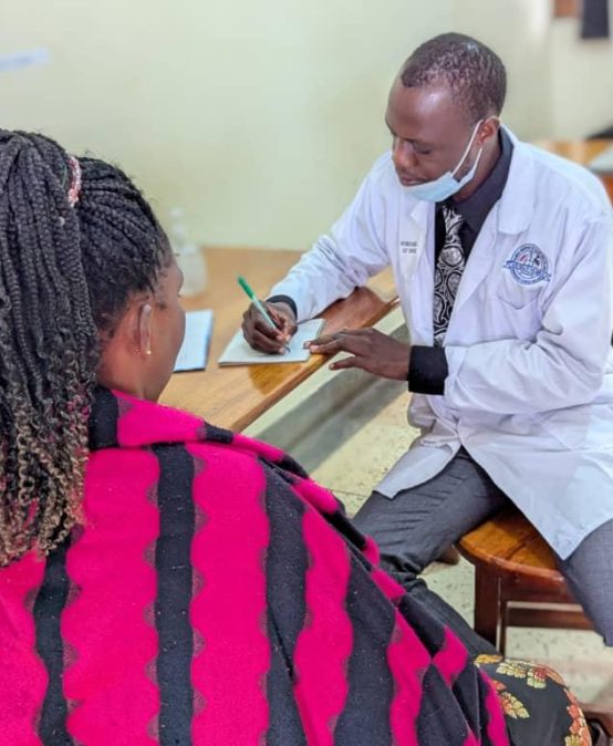 ENT students providing medical support at Masaka Hospital.