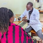 ENT students providing medical support at Masaka Hospital.