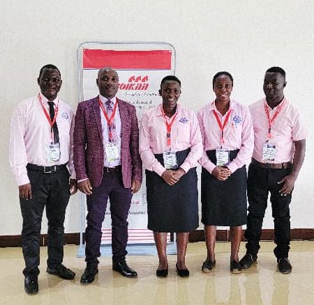 Anaesthesia student representatives with their principal attending the 7th annual Uganda Anaesthesia Officers Association confrence
